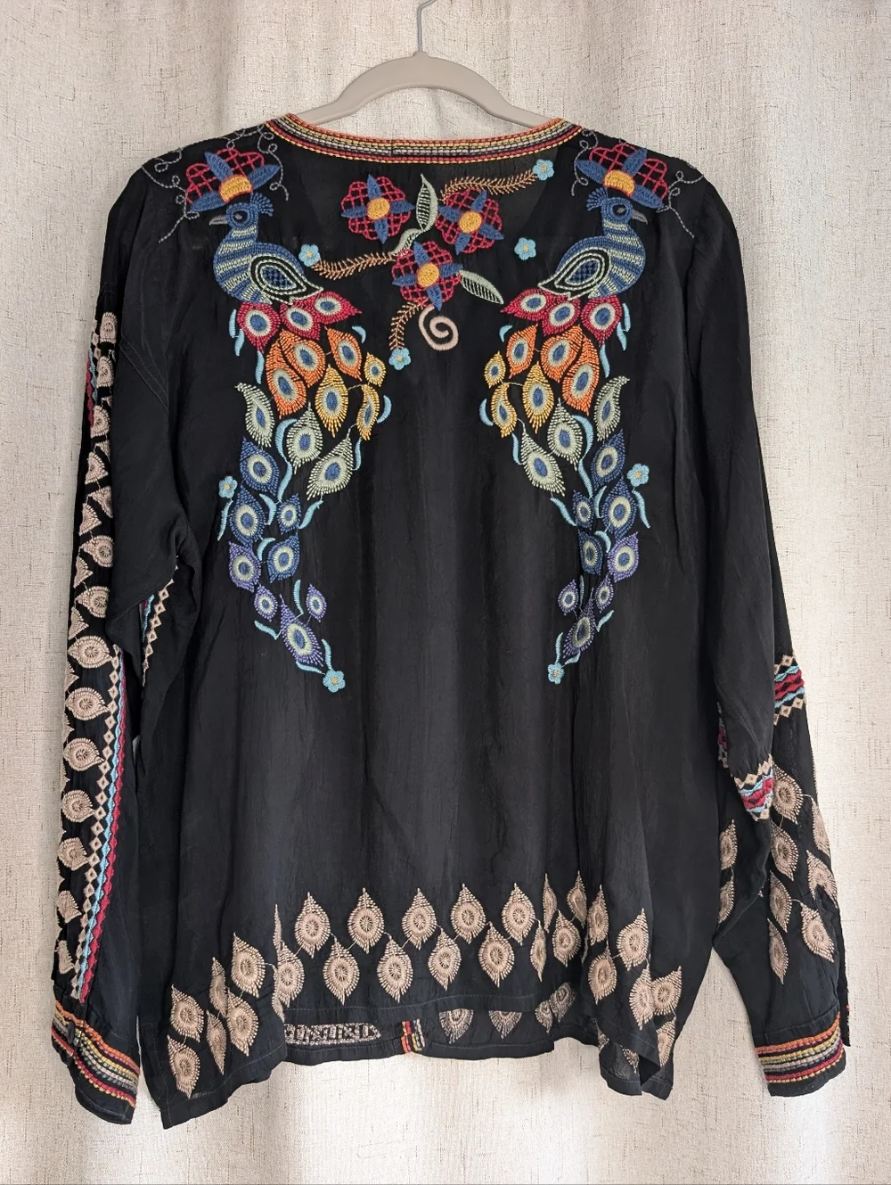 Johnny Was Zodea Blouse-Rio, Boho Pullover with Buttons - Picture 4 of 9